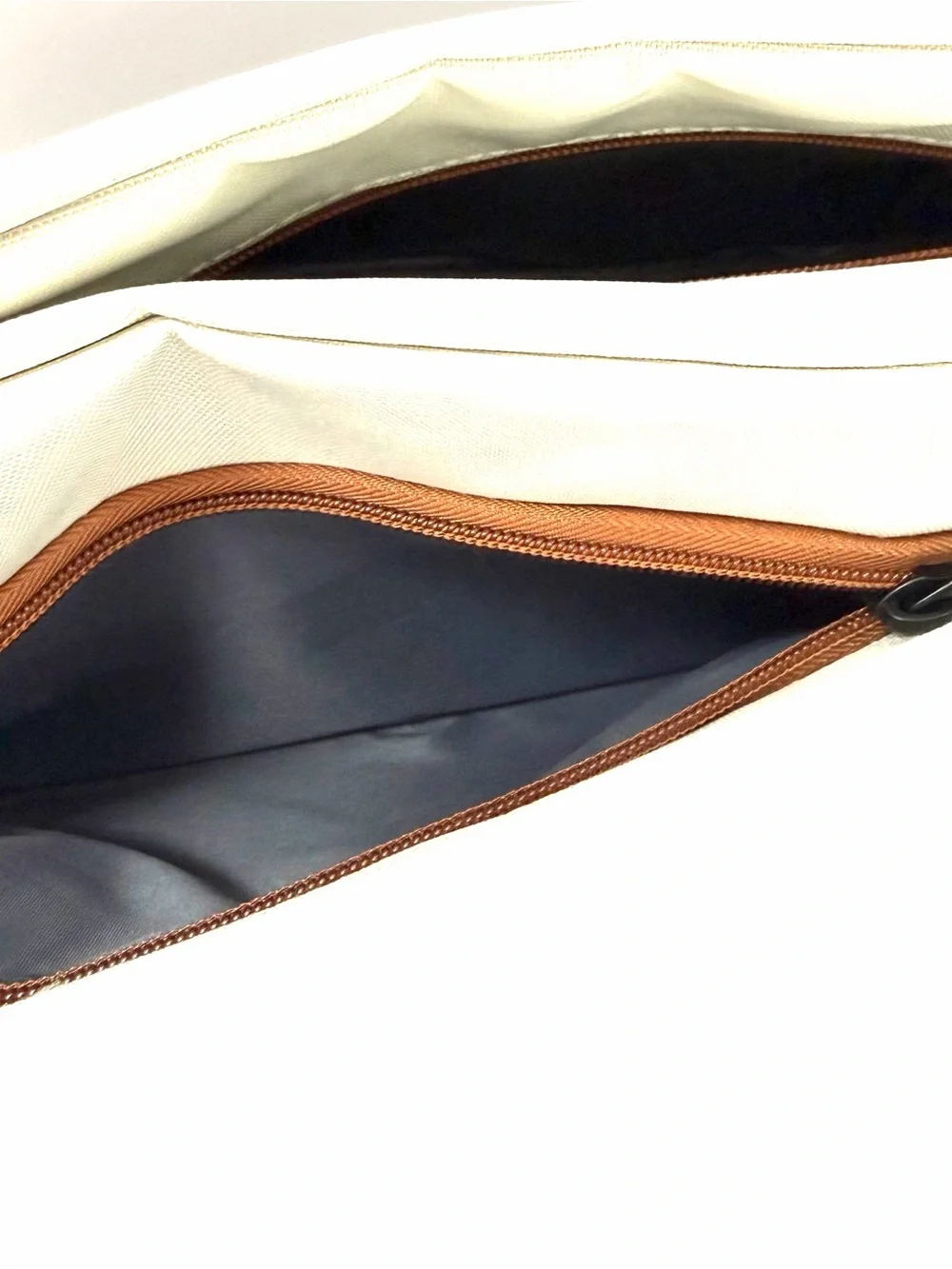 NWT Cream and Tan Travel Backpack with Toiletry Bag